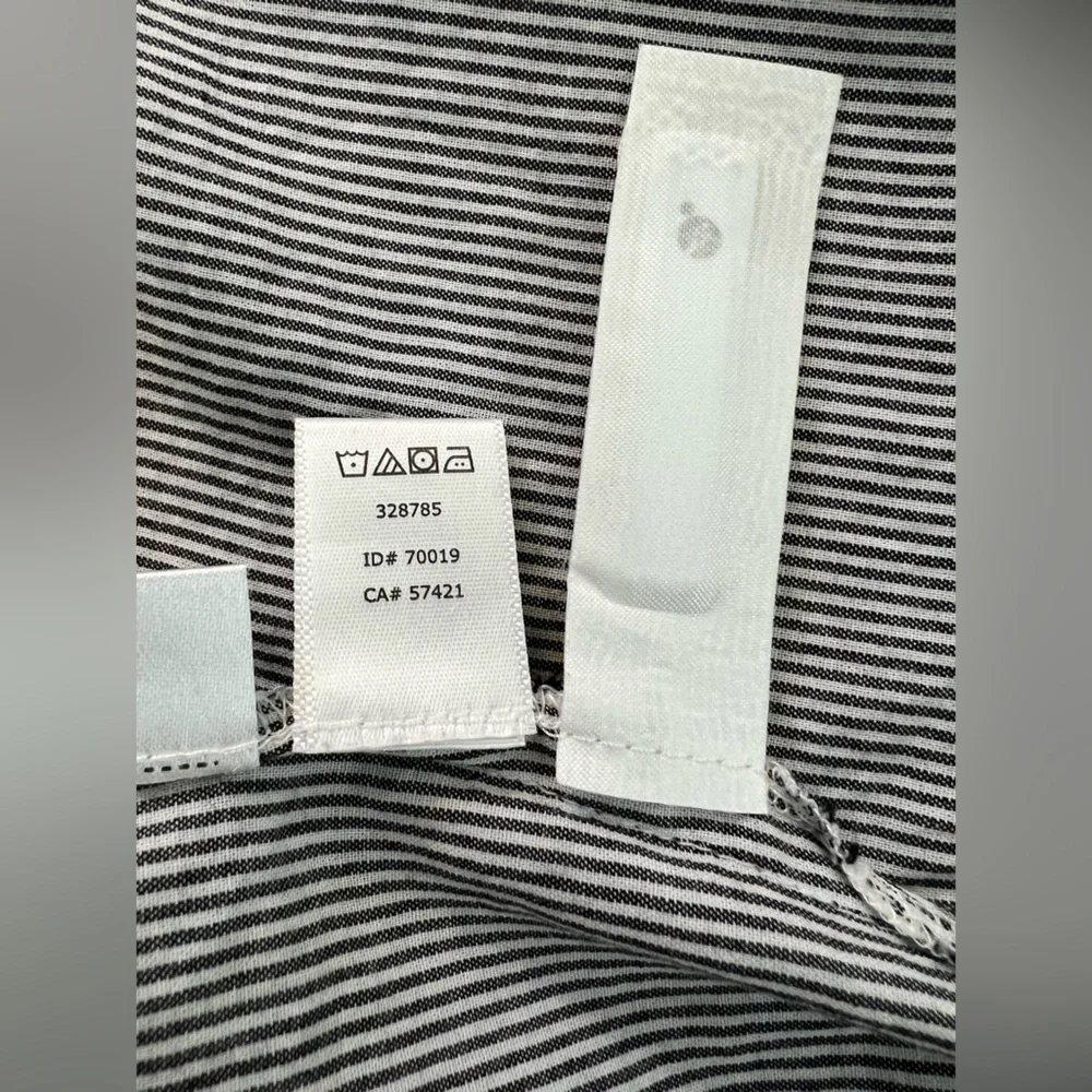 🔵 NWOT ANN TAYLOR LOFT Gray & White Striped Chambray Sleeveless Top | Size M - Picture 10 of 11